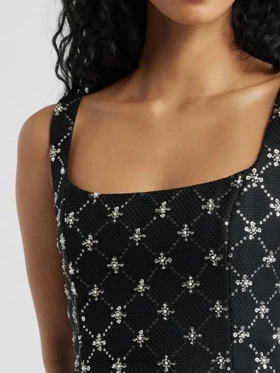 NADINE MERABI Sofia Sequin Cocktail Dress Size 12/Medium - Picture 4 of 8